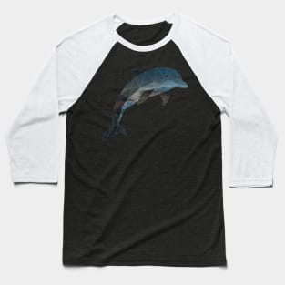 Dolphin Low Poly Double Exposure Art Baseball T-Shirt